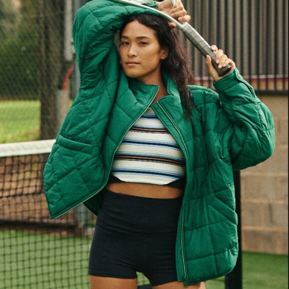 FP Movement by Free People Jackets & Blazers - Free People Movement Pippa Packable Puffer Jacket in Viridian Green Size S